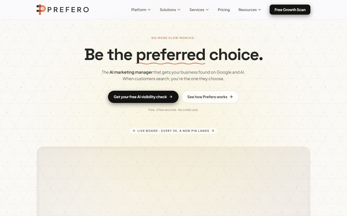 Prefero, SaaS product interface